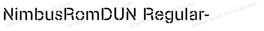 NimbusRomDUN Regular字体转换